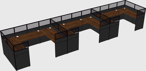 U-shaped cubicle