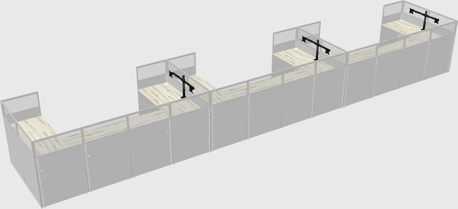 U-shaped cubicle