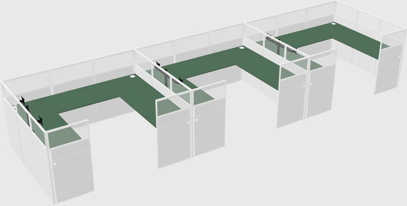 U-shaped cubicle