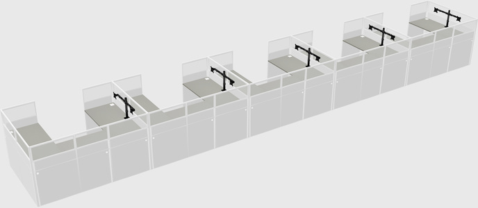 U-shaped cubicle