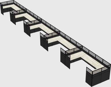 U-shaped cubicle