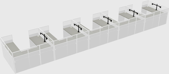 U-shaped cubicle
