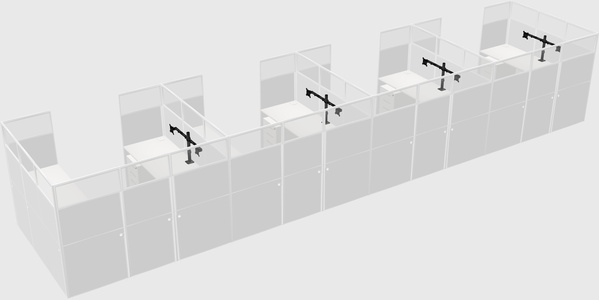U-shaped cubicle