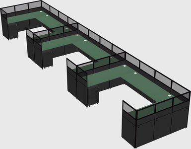 U-shaped cubicle