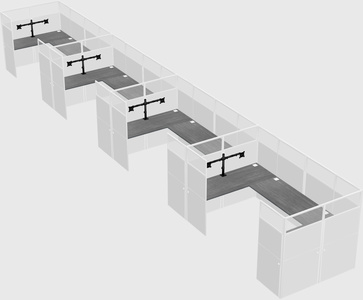 U-shaped cubicle
