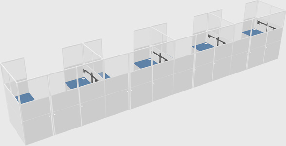 U-shaped cubicle