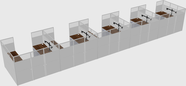 U-shaped cubicle