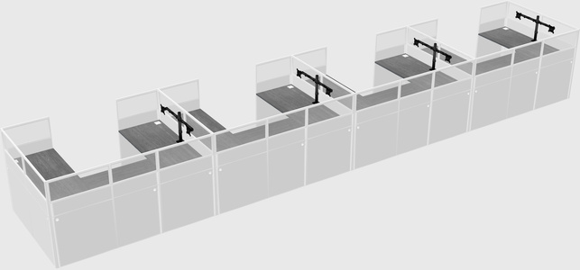 U-shaped cubicle