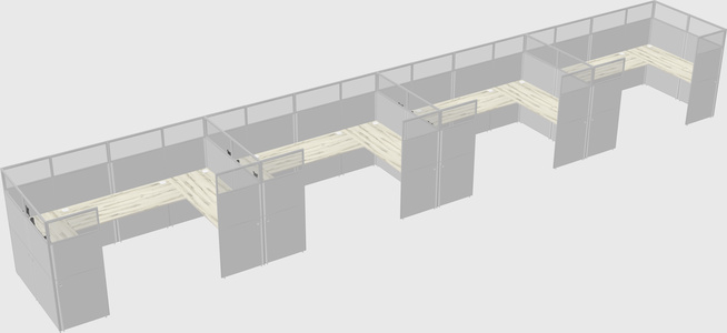 U-shaped cubicle