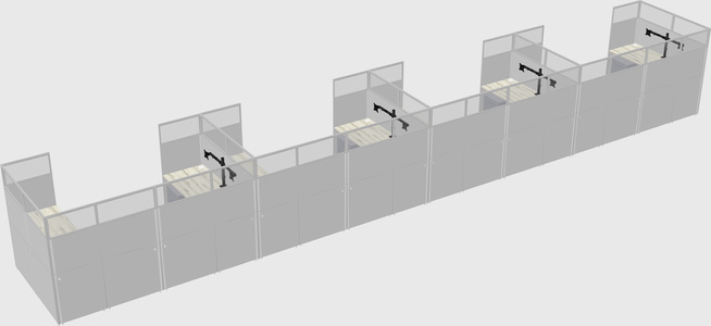 U-shaped cubicle