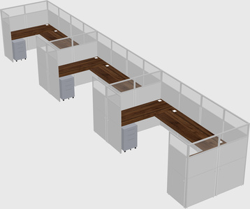 U-shaped cubicle