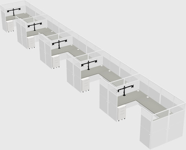 U-shaped cubicle