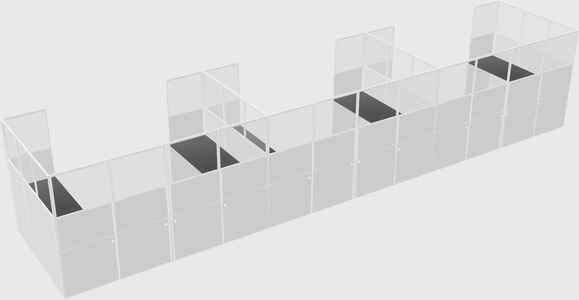 U-shaped cubicle
