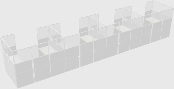 U-shaped cubicle