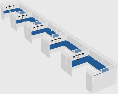 U-shaped cubicle