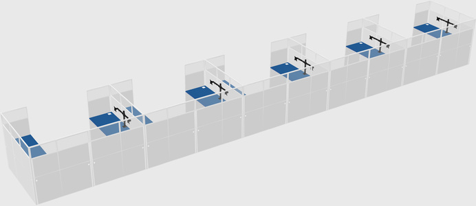 U-shaped cubicle