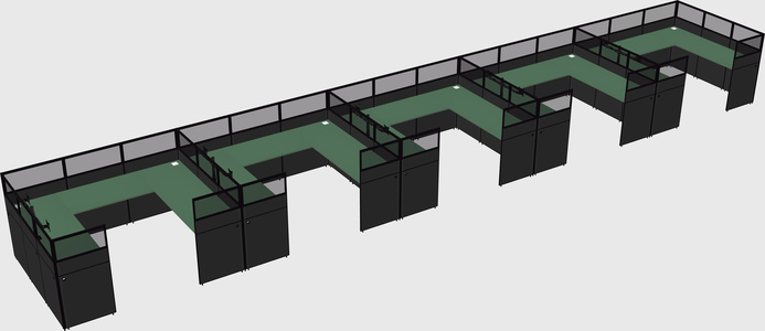 U-shaped cubicle