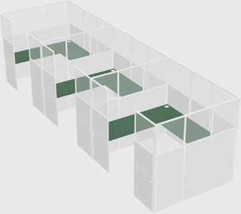 U-shaped cubicle