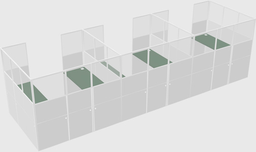 U-shaped cubicle