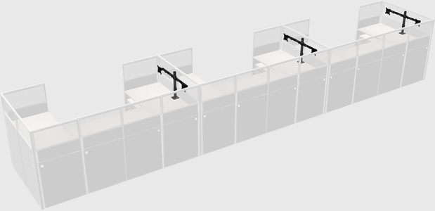 U-shaped cubicle
