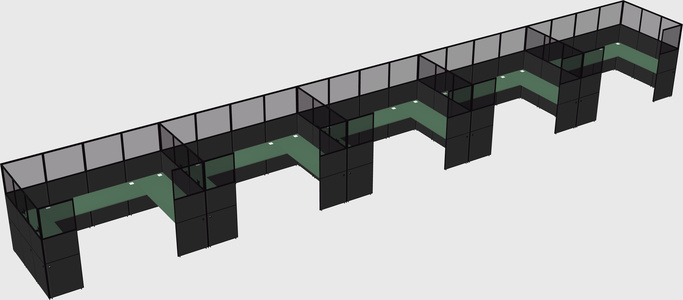 U-shaped cubicle