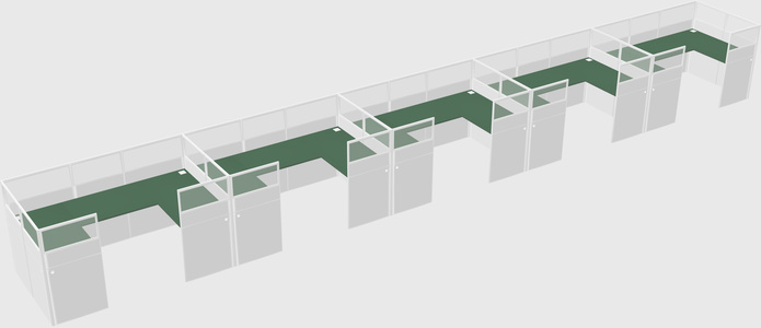 U-shaped cubicle