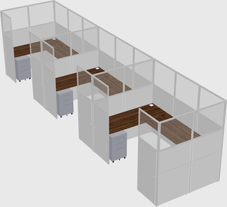 U-shaped cubicle