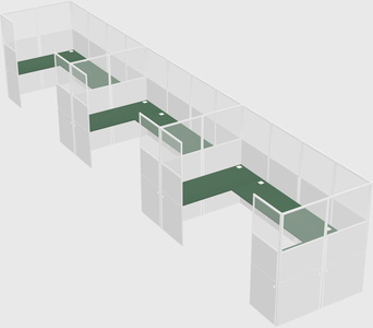 U-shaped cubicle