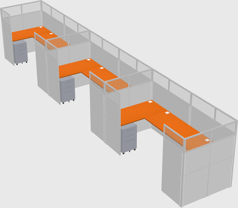 U-shaped cubicle