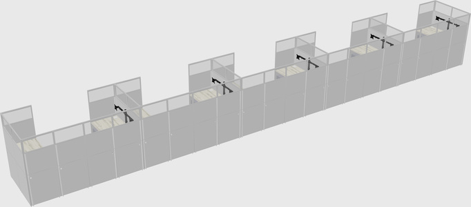 U-shaped cubicle