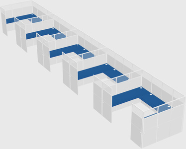 U-shaped cubicle