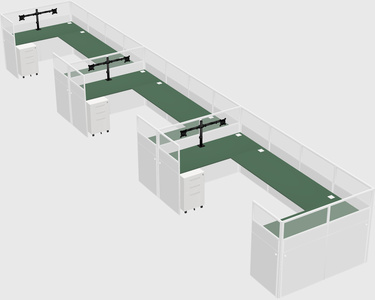 U-shaped cubicle