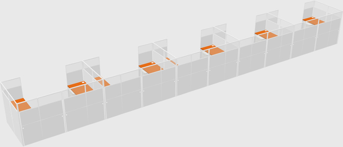U-shaped cubicle