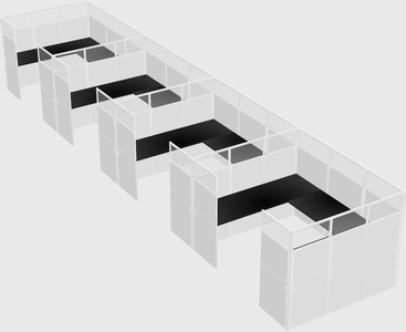 U-shaped cubicle