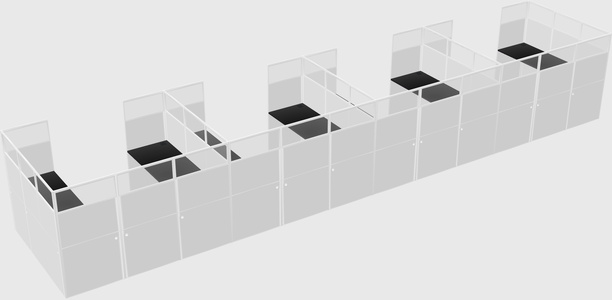U-shaped cubicle
