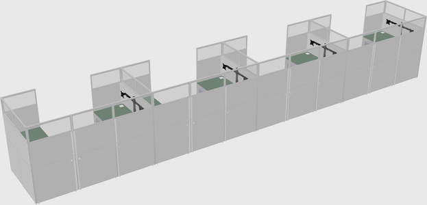 U-shaped cubicle