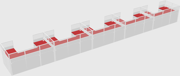 U-shaped cubicle