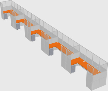 U-shaped cubicle