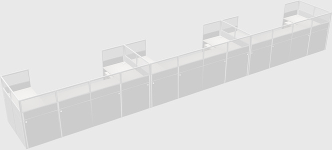 U-shaped cubicle