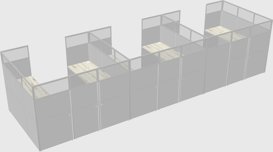 U-shaped cubicle