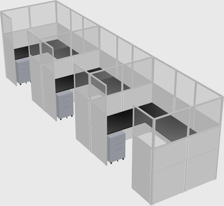 U-shaped cubicle