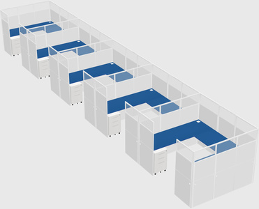 U-shaped cubicle