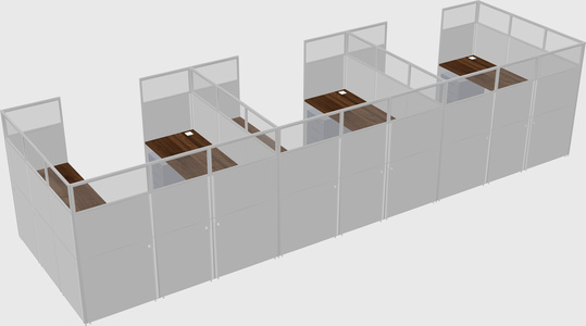 U-shaped cubicle