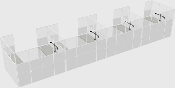 U-shaped cubicle