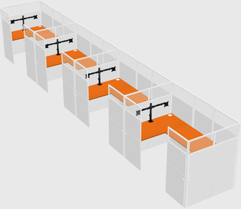 U-shaped cubicle
