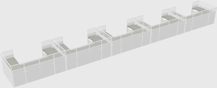 U-shaped cubicle