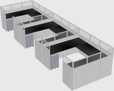 U-shaped cubicle