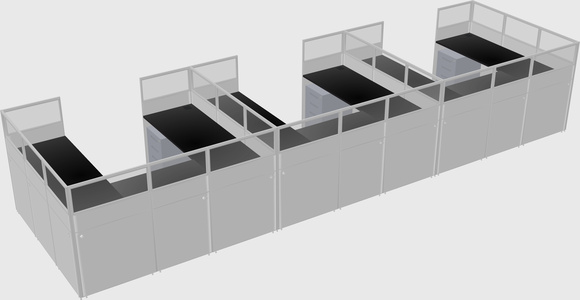 U-shaped cubicle