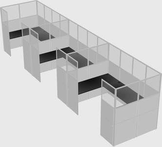 U-shaped cubicle