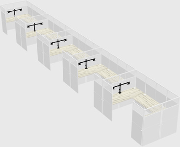 U-shaped cubicle